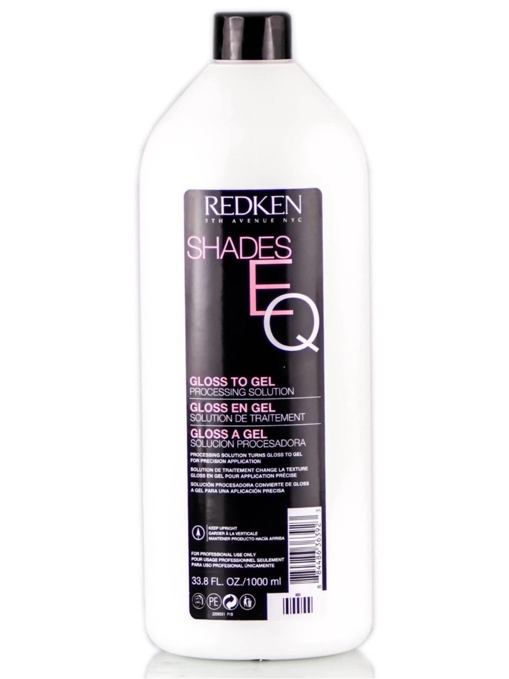 Redken Shades EQ Gloss to Gel Processing Solution 33.8 fl oz / 1000 ml BRAND NEW